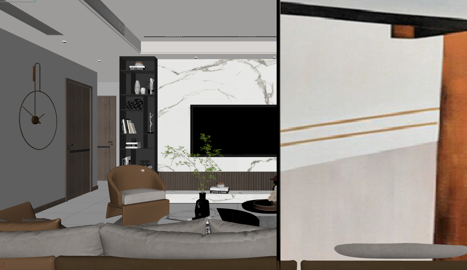 现代家居客厅3D模型下载【ID:1221758270】
