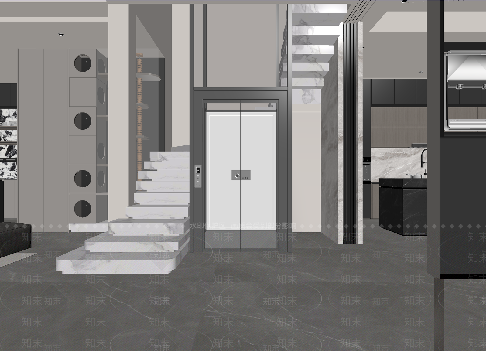 现代大厅3D模型下载【ID:1214750007】