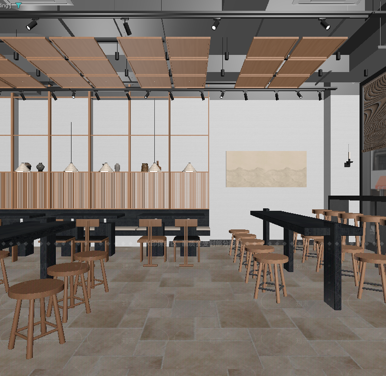 复古咖啡厅3D模型下载【ID:1214921994】