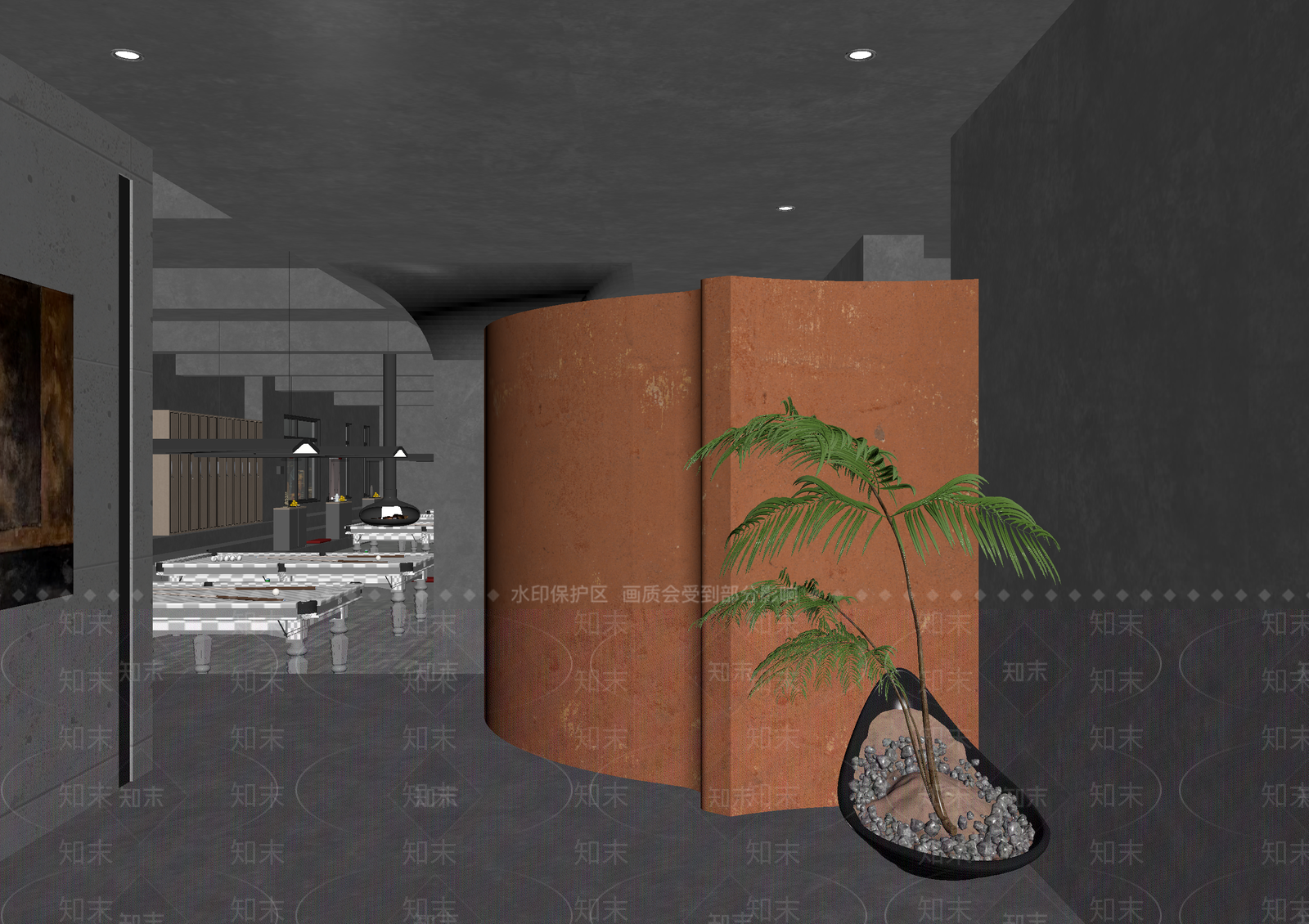 现代台球室3D模型下载【ID:1214111053】