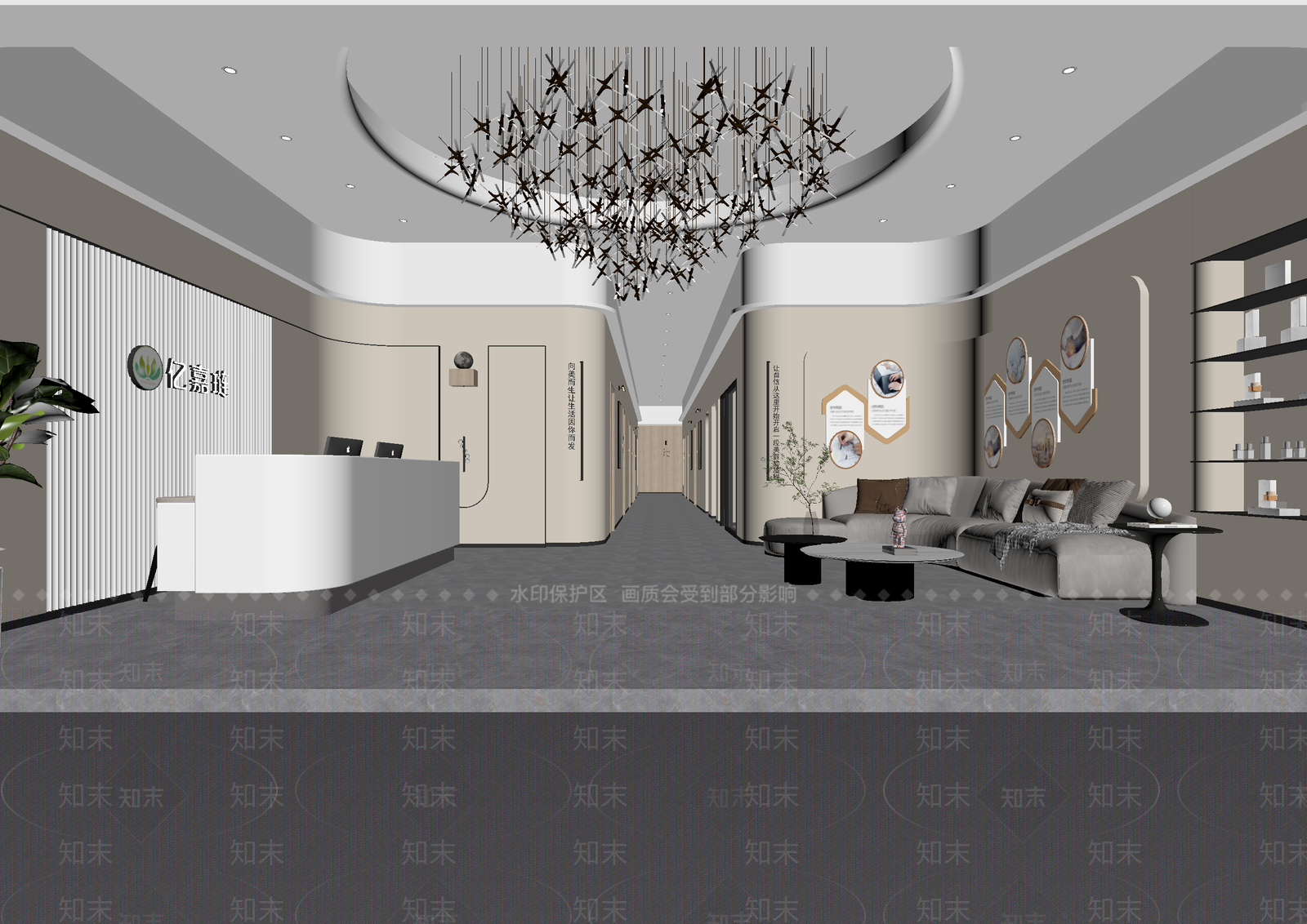 现代接待室3D模型下载【ID:1213995241】