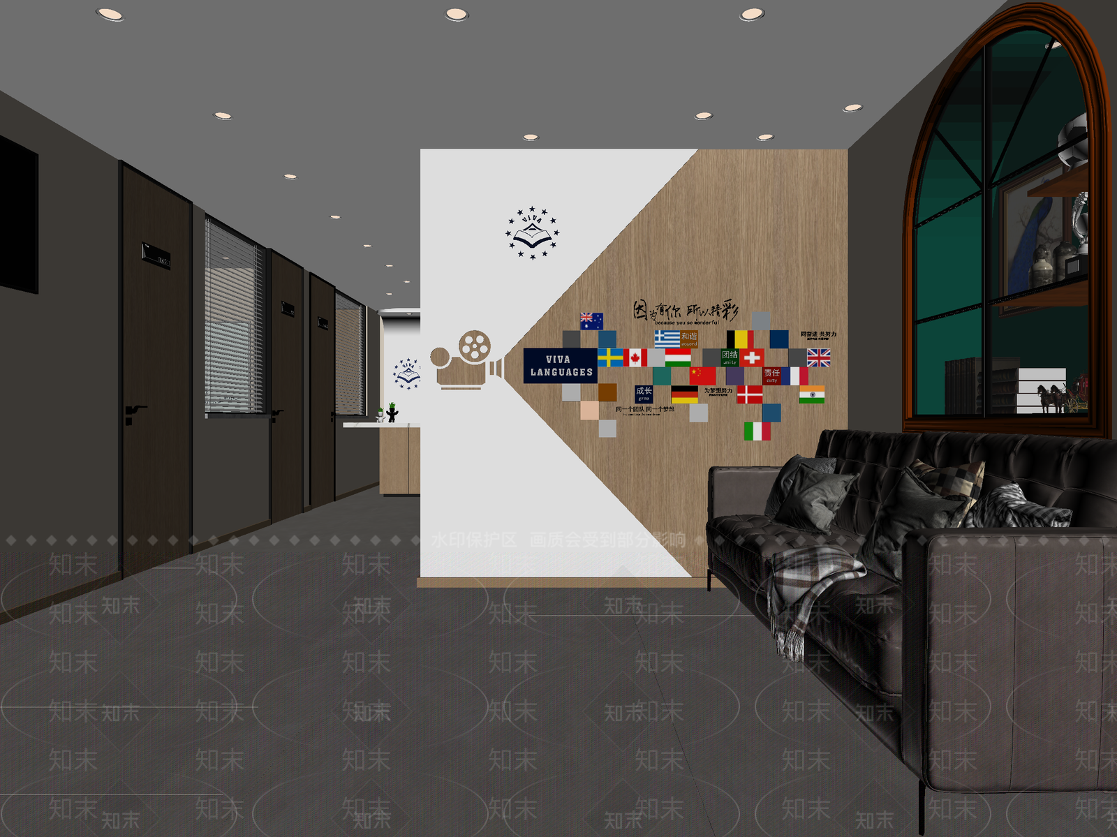 现代接待室3D模型下载【ID:1213996973】