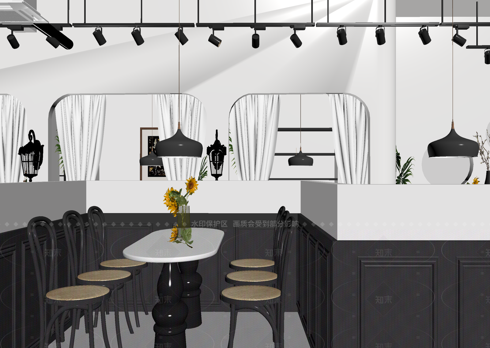 法式咖啡厅3D模型下载【ID:1214582373】