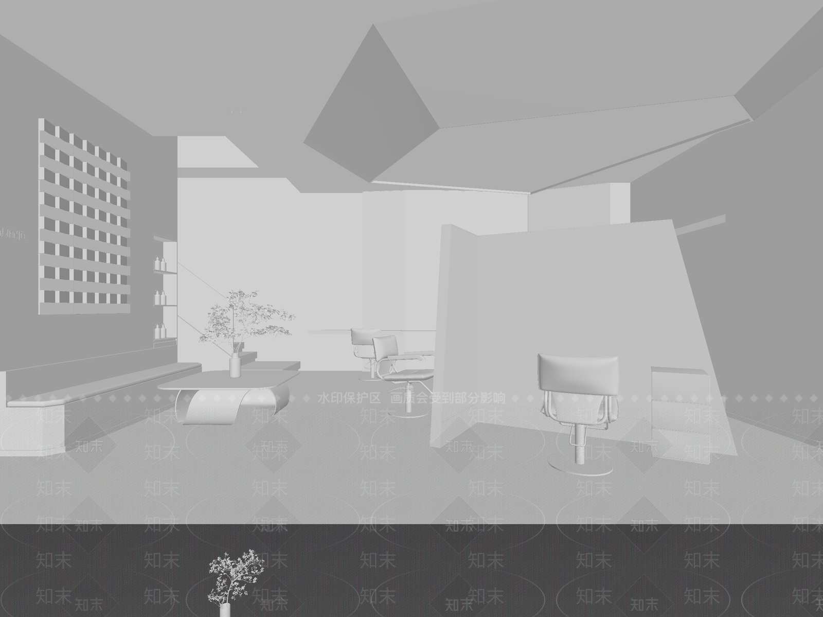 现代美容院3D模型下载【ID:1213995739】