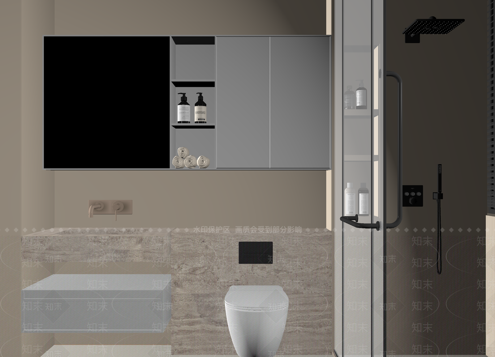 复古卫生间3D模型下载【ID:1214792882】