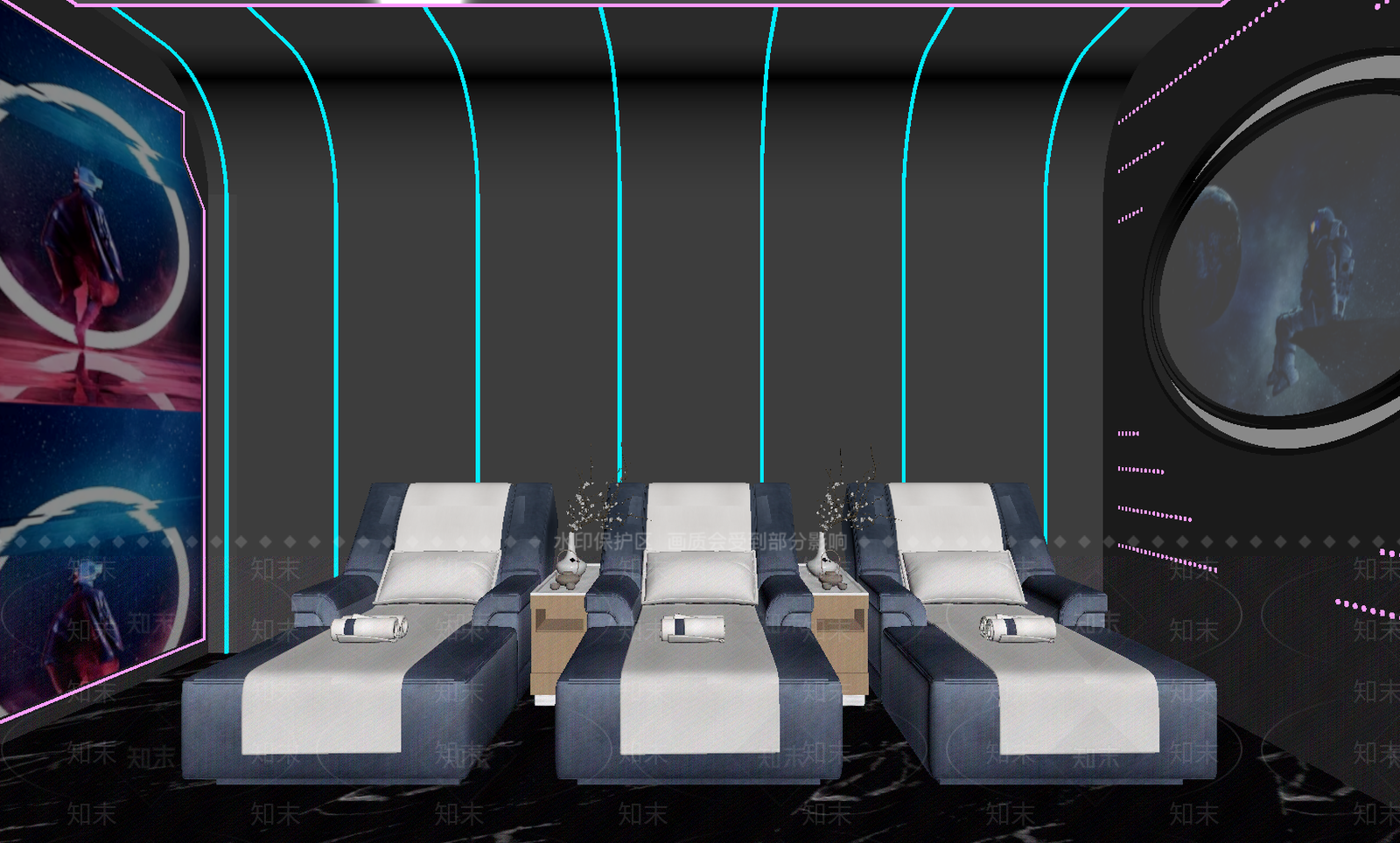 现代足浴店3D模型下载【ID:1213890372】