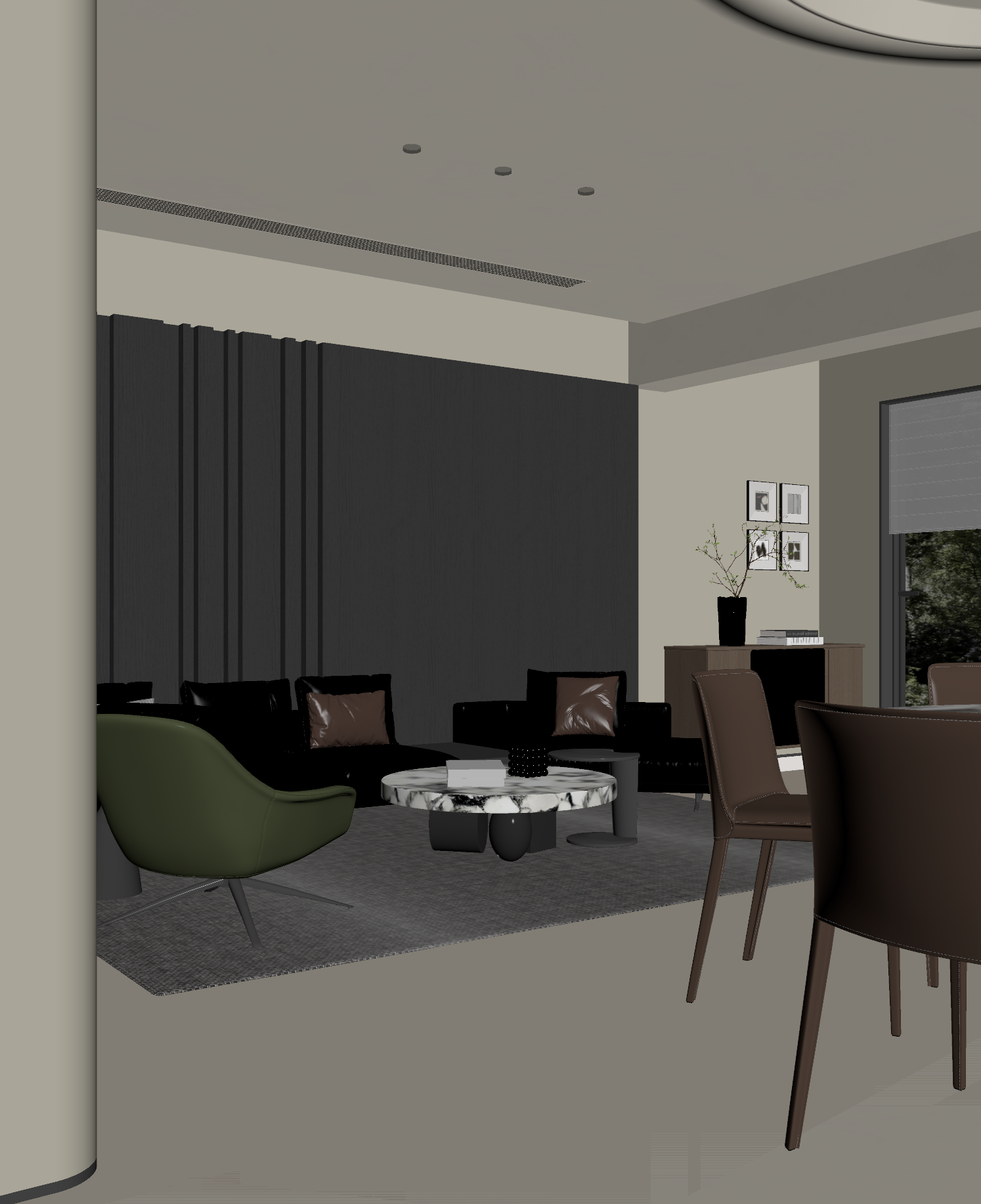 现代客餐厅3D模型下载【ID:1221875709】