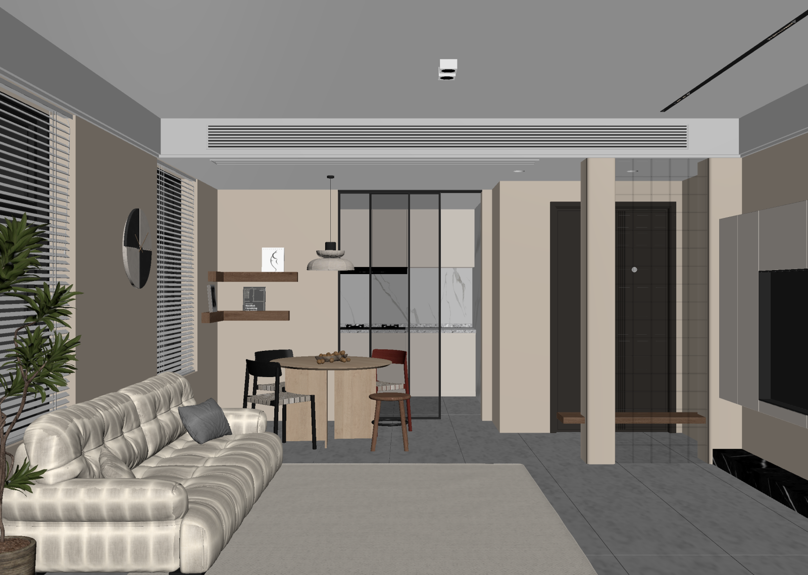 现代客餐厅3D模型下载【ID:1222034462】