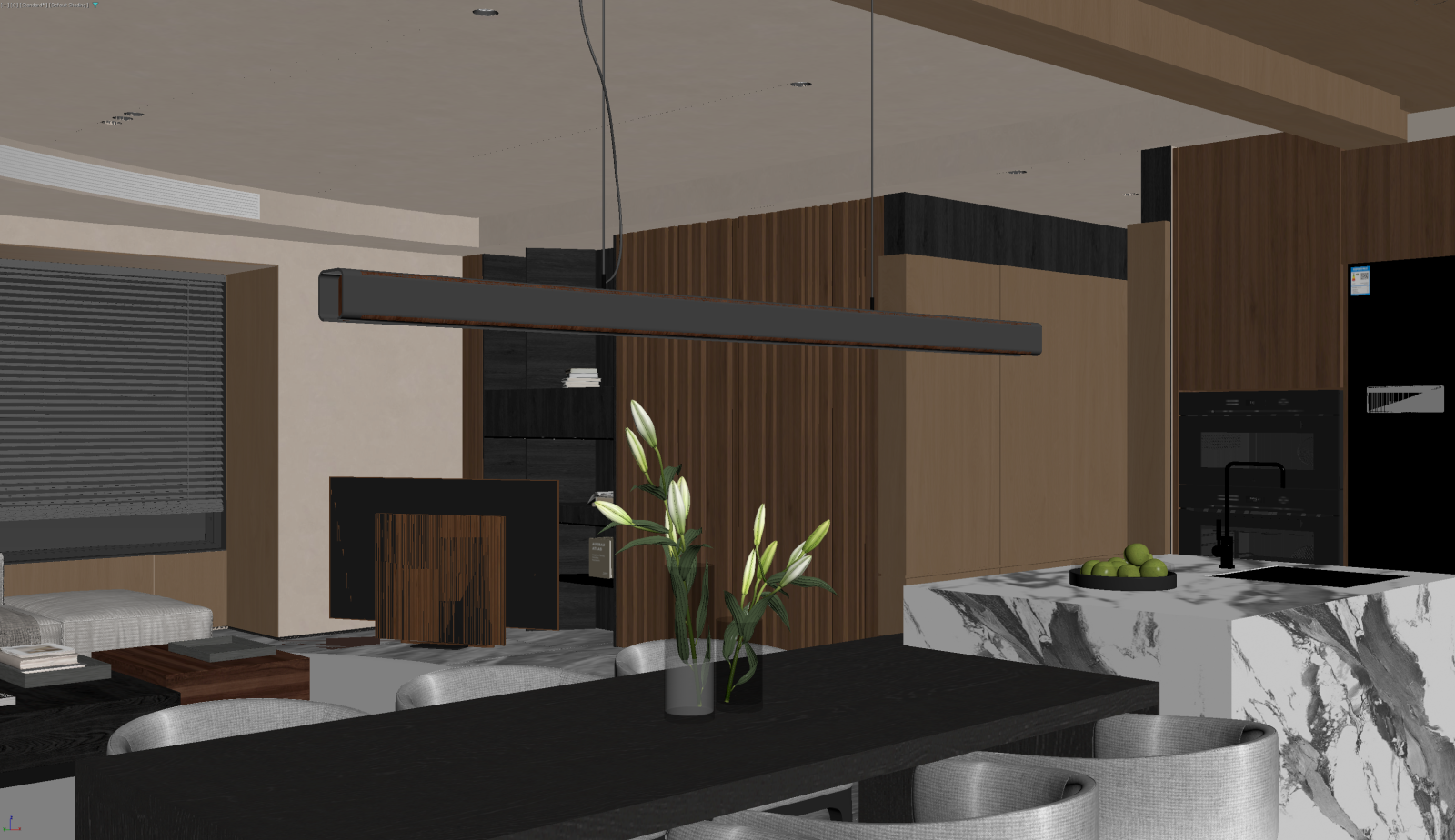 轻奢客餐厅3D模型下载【ID:1221524771】