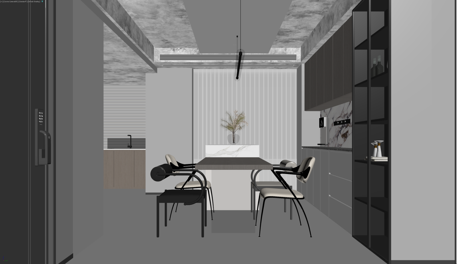 现代家居餐厅3D模型下载【ID:1221767477】