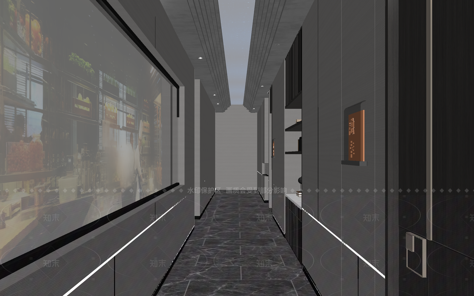现代走廊3D模型下载【ID:1214643587】