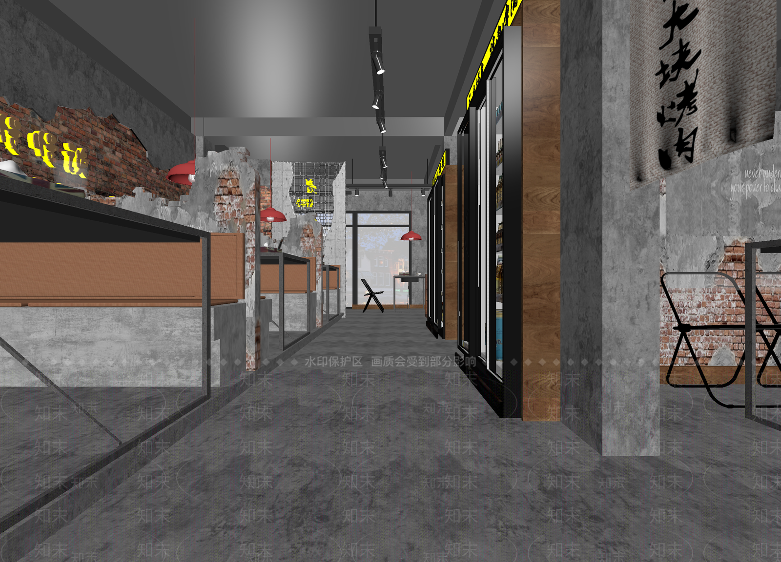 工业风烧烤店3D模型下载【ID:1214073569】