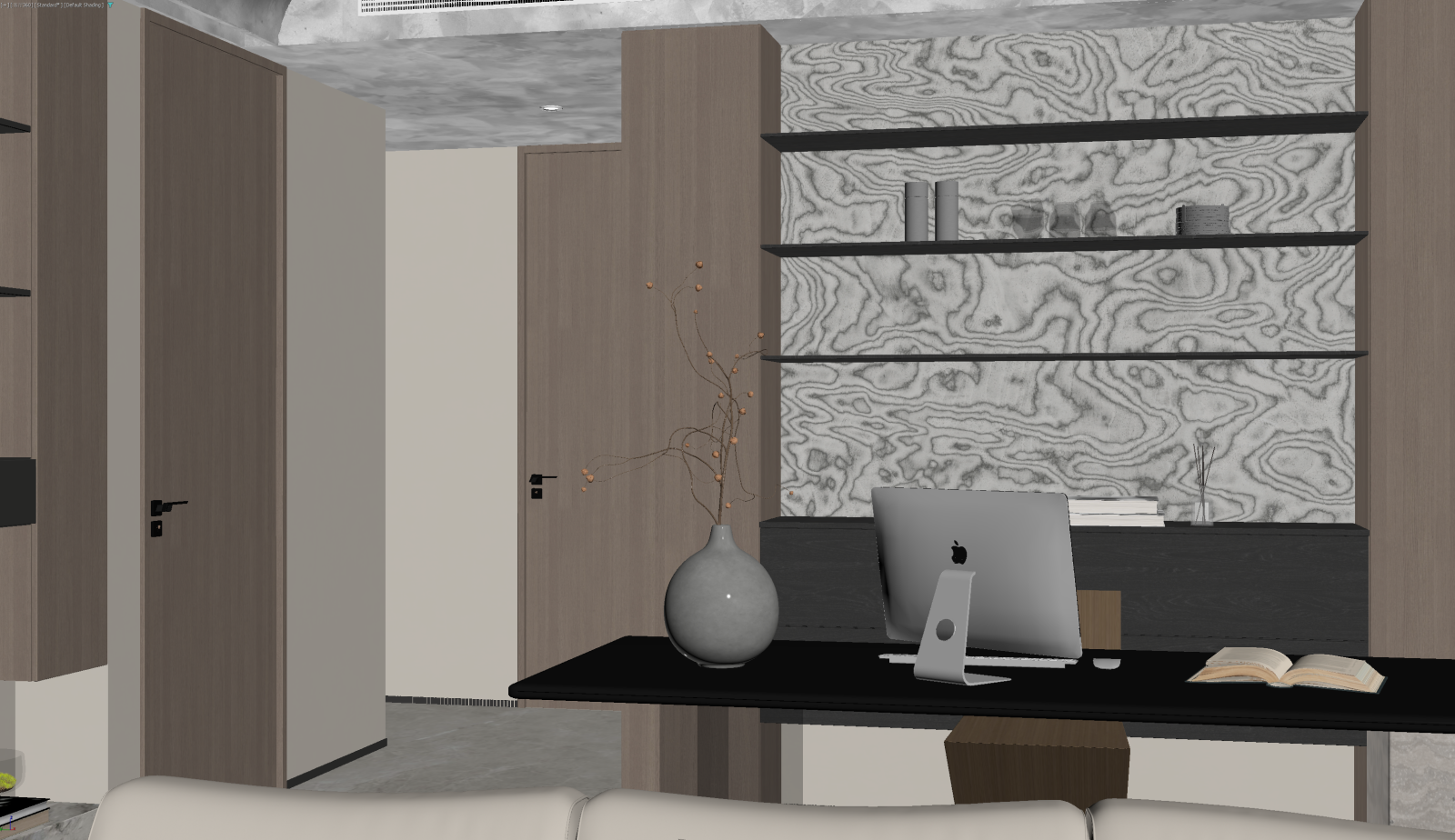 现代书房3D模型下载【ID:1221901398】