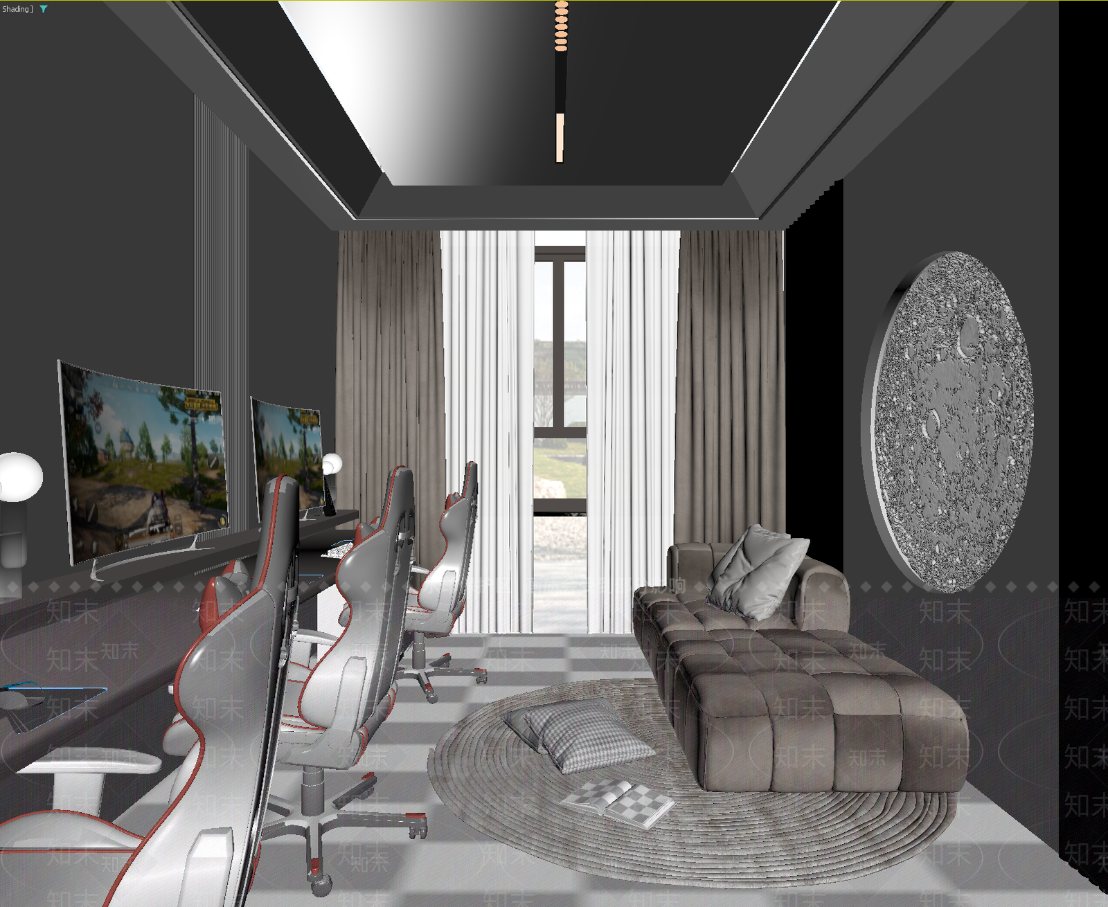 现代影音室3D模型下载【ID:1213927647】