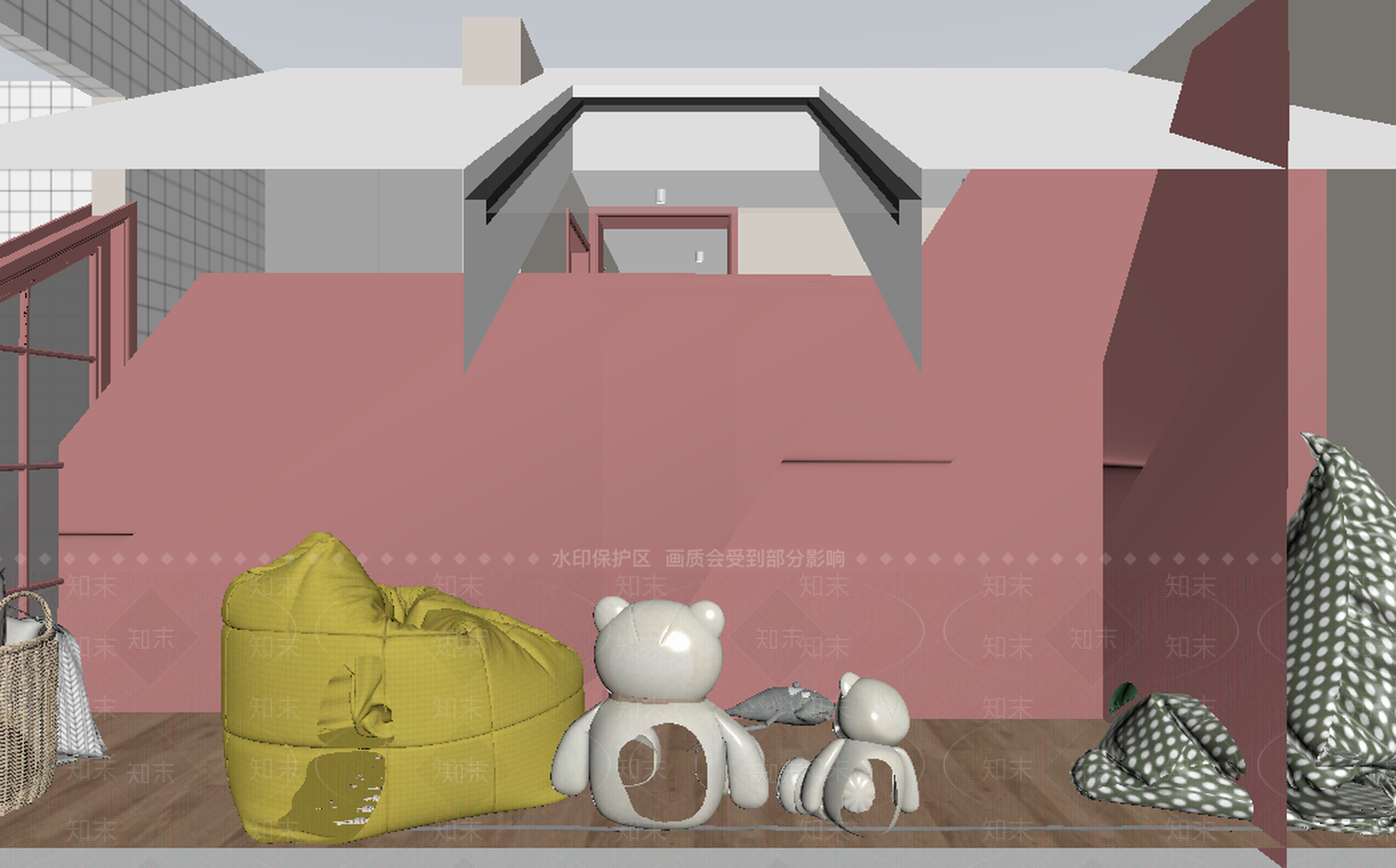 侘寂儿童娱乐室3D模型下载【ID:1213878397】