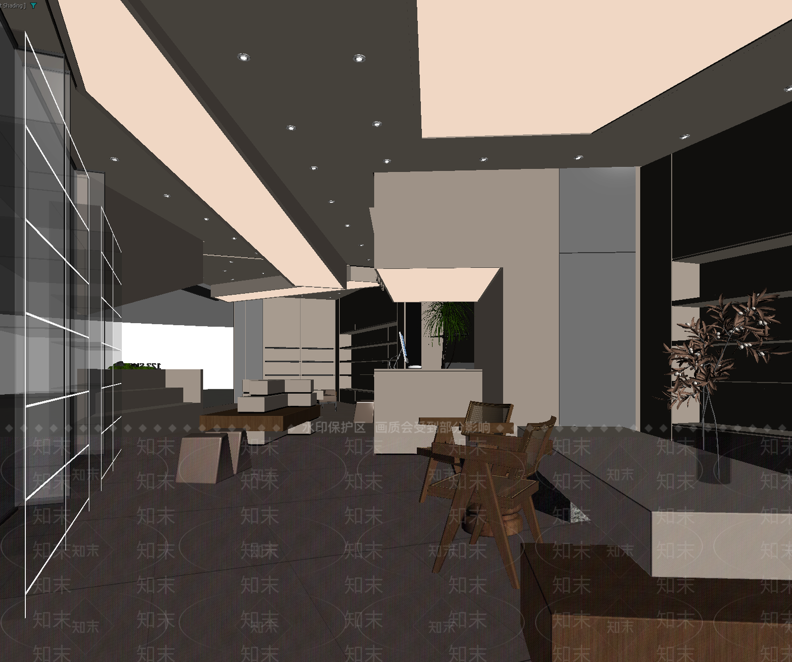 现代售楼处3D模型下载【ID:1213929470】