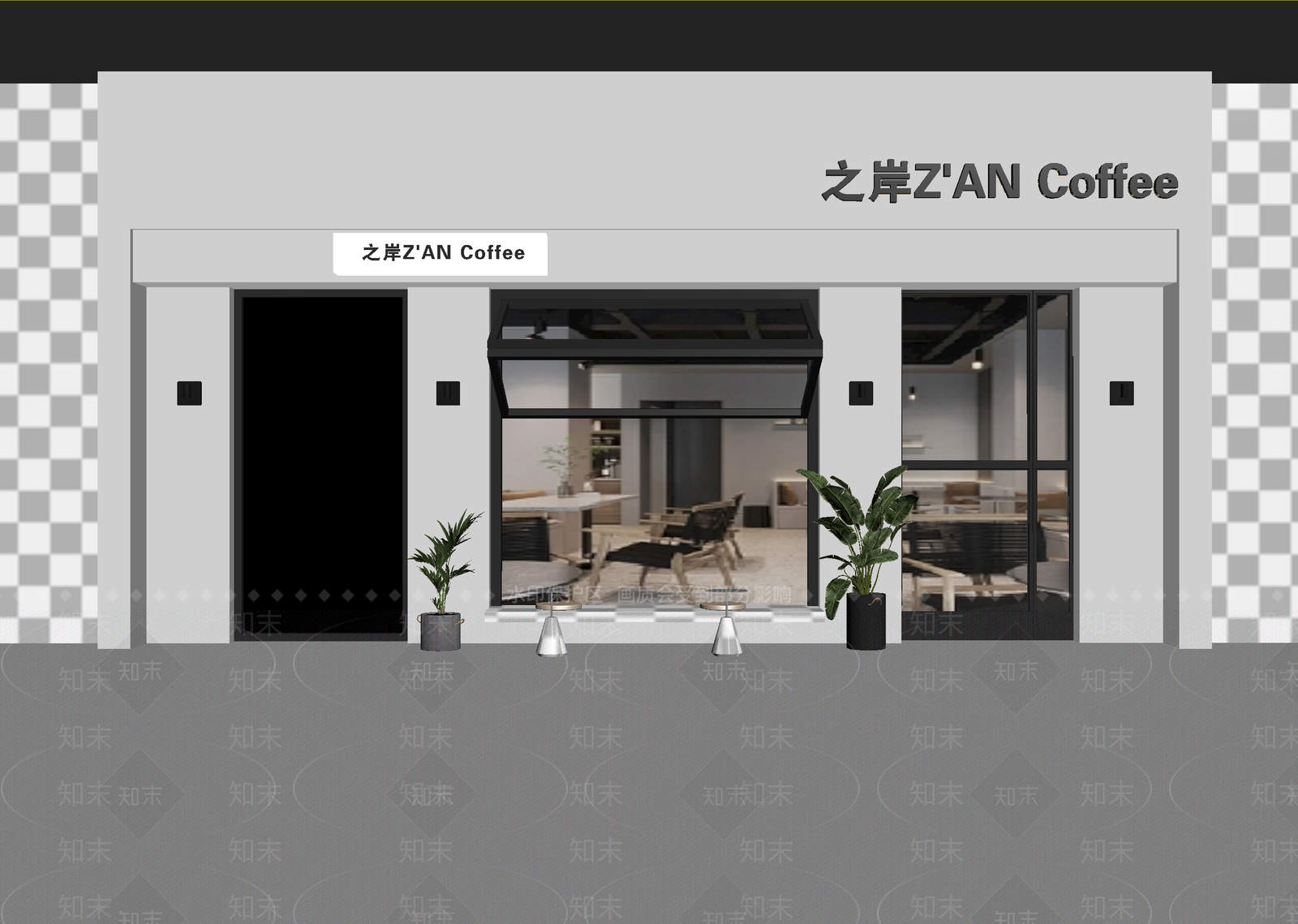 工业风咖啡厅3D模型下载【ID:1214338088】