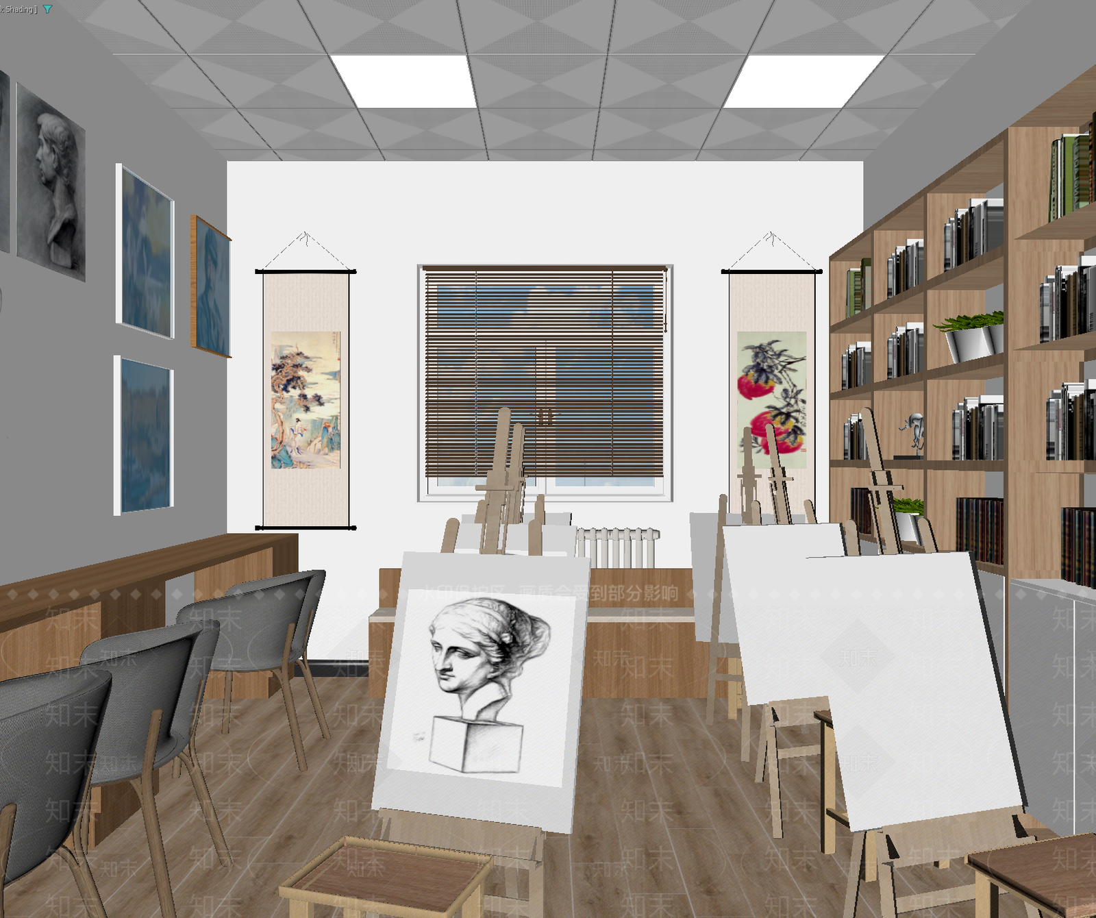 教室3D模型下载【ID:1213983018】