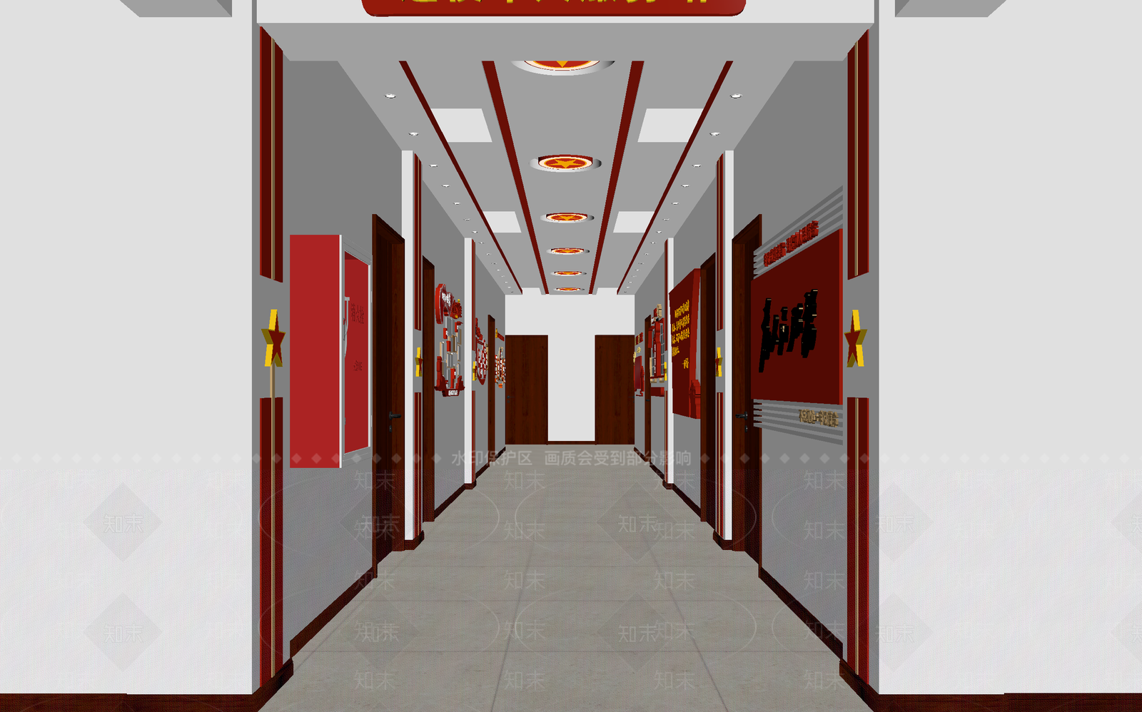 党建室3D模型下载【ID:1214035404】