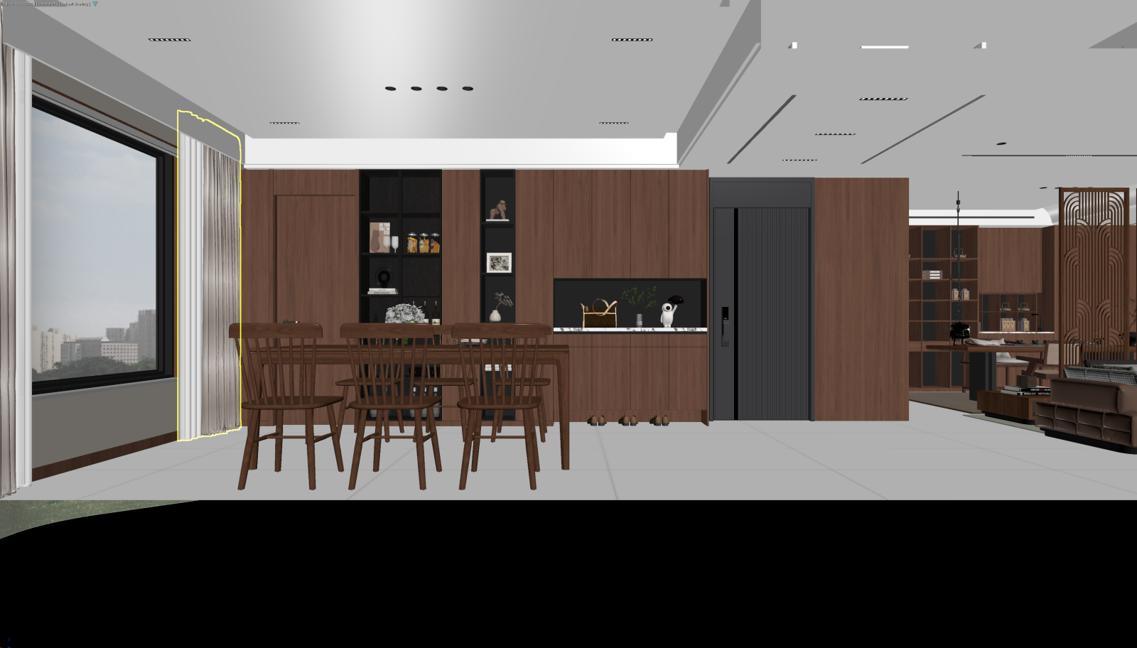 新中式家居餐厅3D模型下载【ID:1221518263】