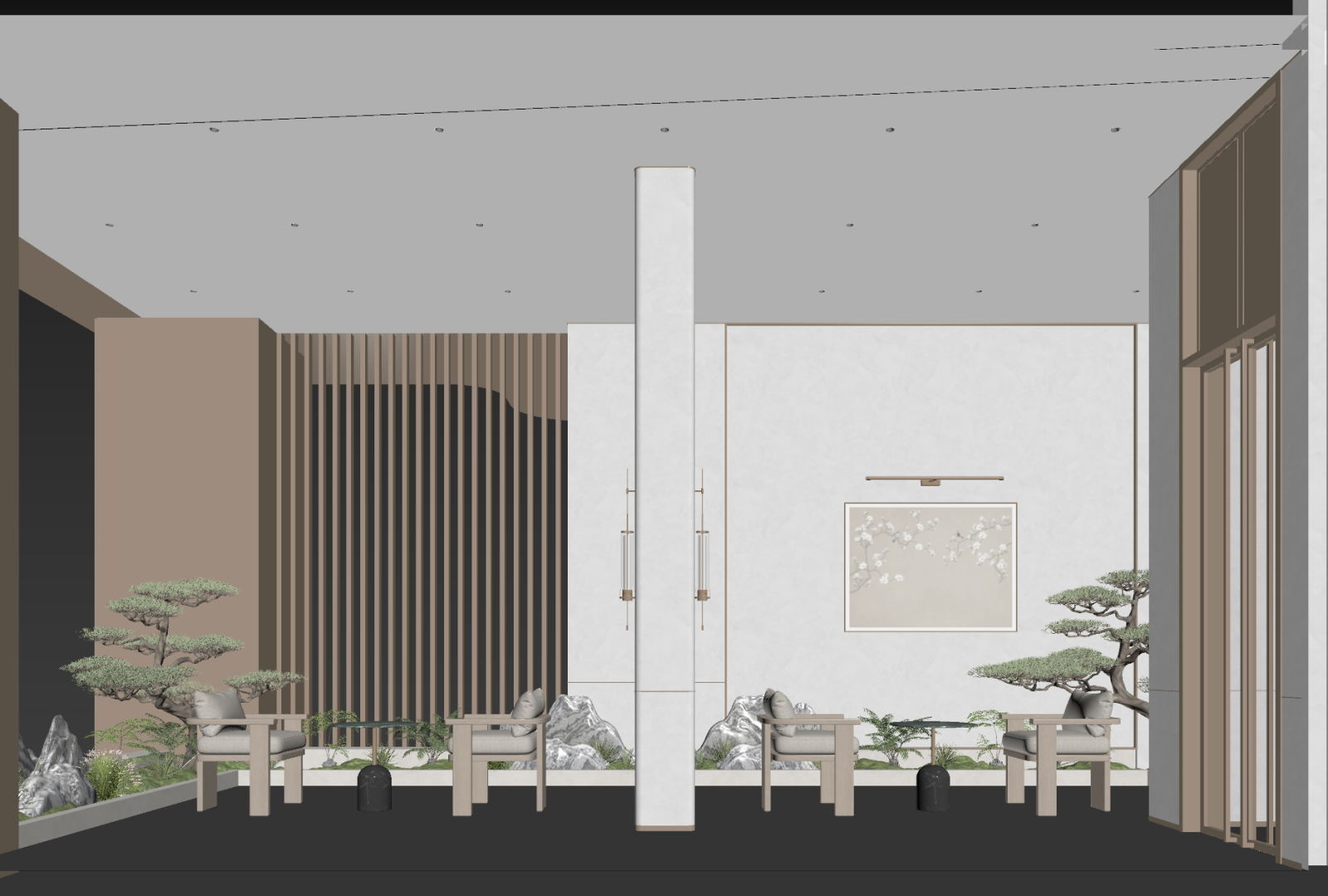 现代休息区3D模型下载【ID:1221710142】