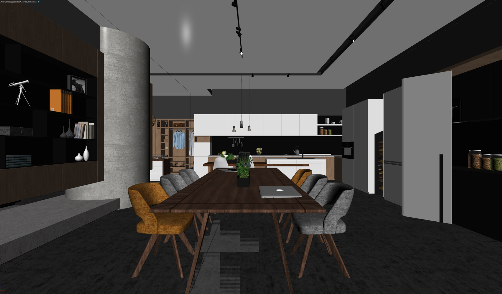 现代客餐厅3D模型下载【ID:1222066903】
