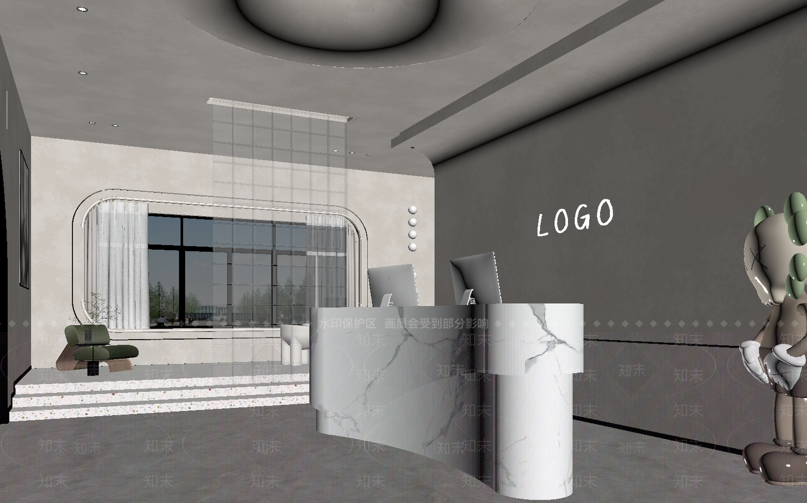 侘寂售楼处3D模型下载【ID:1213900679】