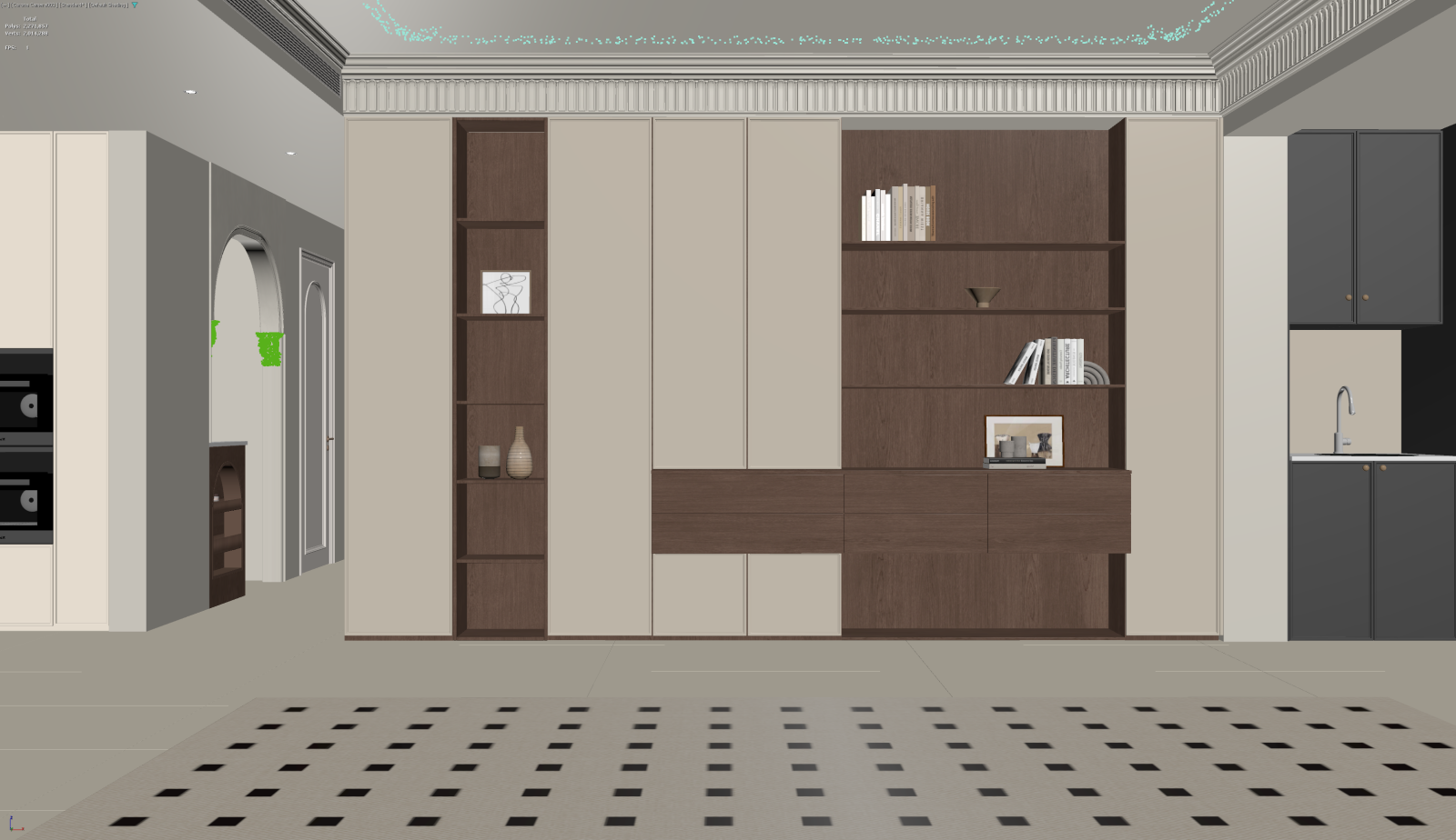 奶油家居客厅3D模型下载【ID:1222033526】