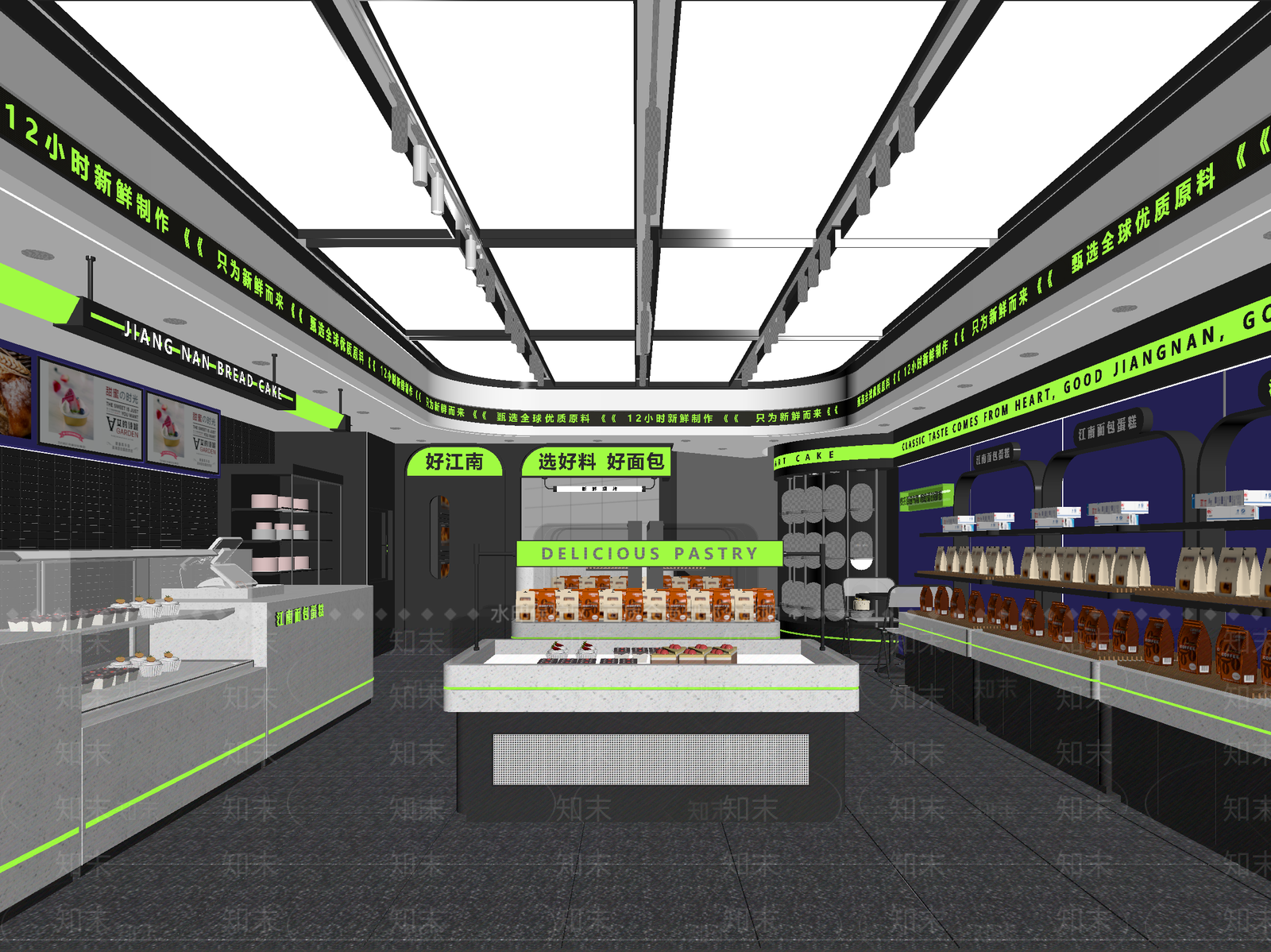 现代面包店3D模型下载【ID:1215027812】
