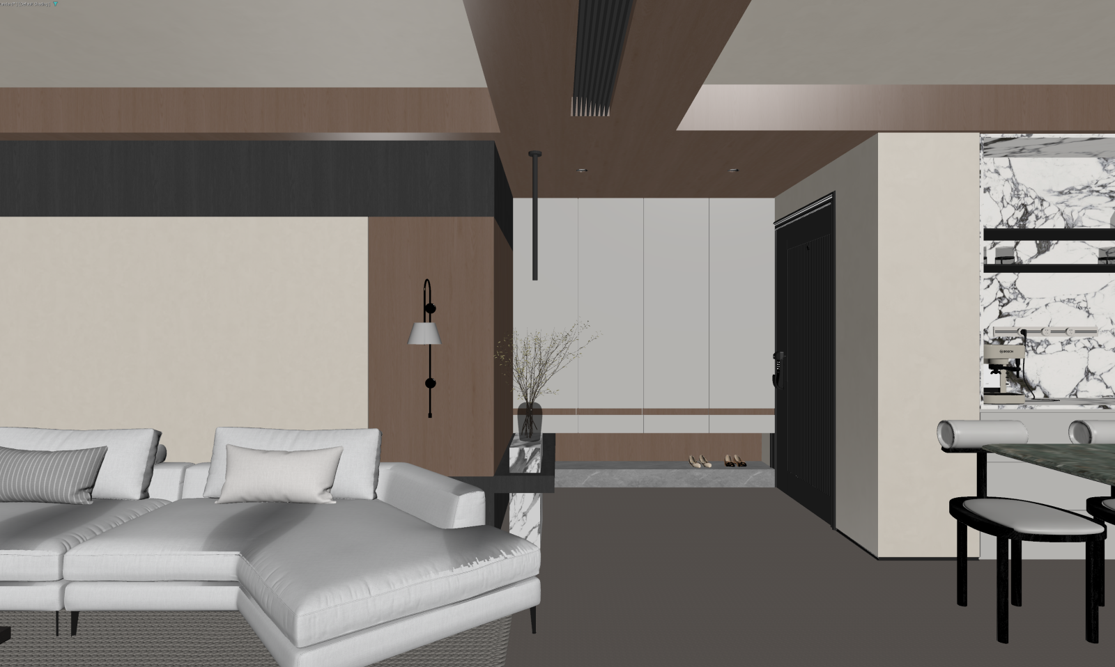 现代家居客厅3D模型下载【ID:1222090800】