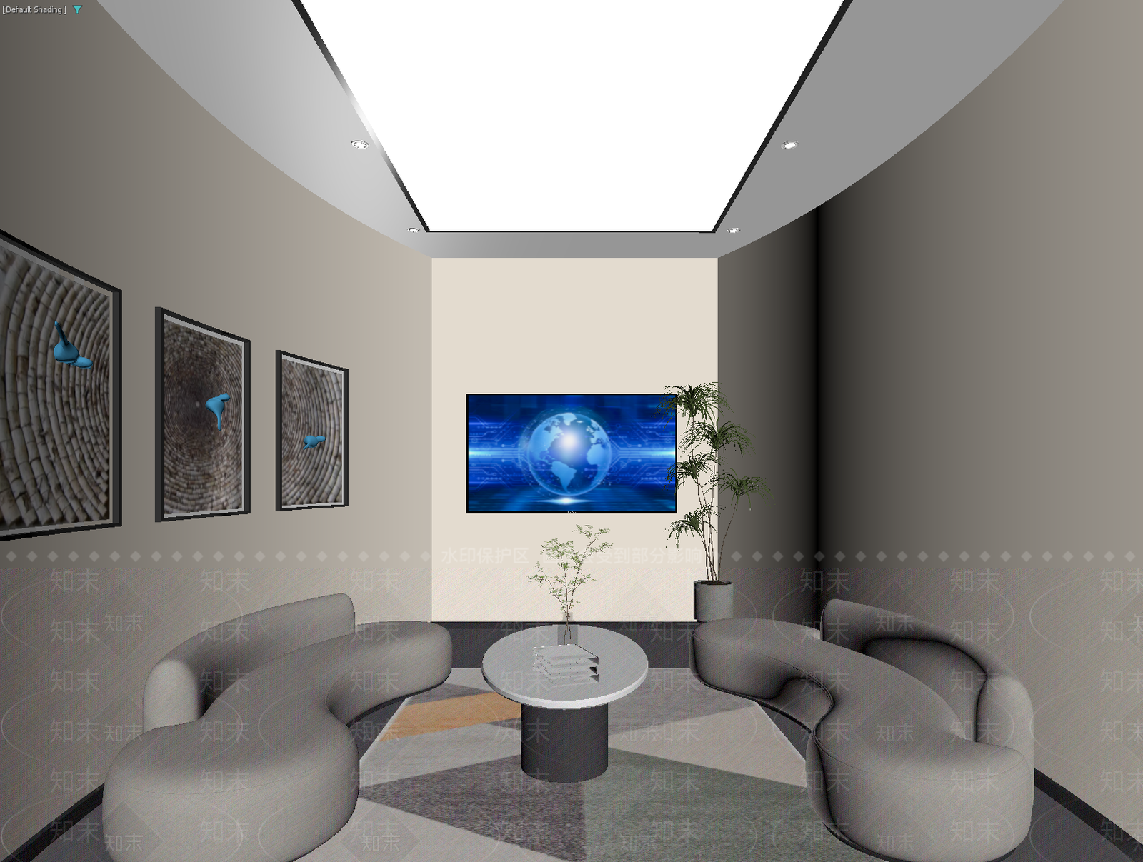现代接待室3D模型下载【ID:1213938192】