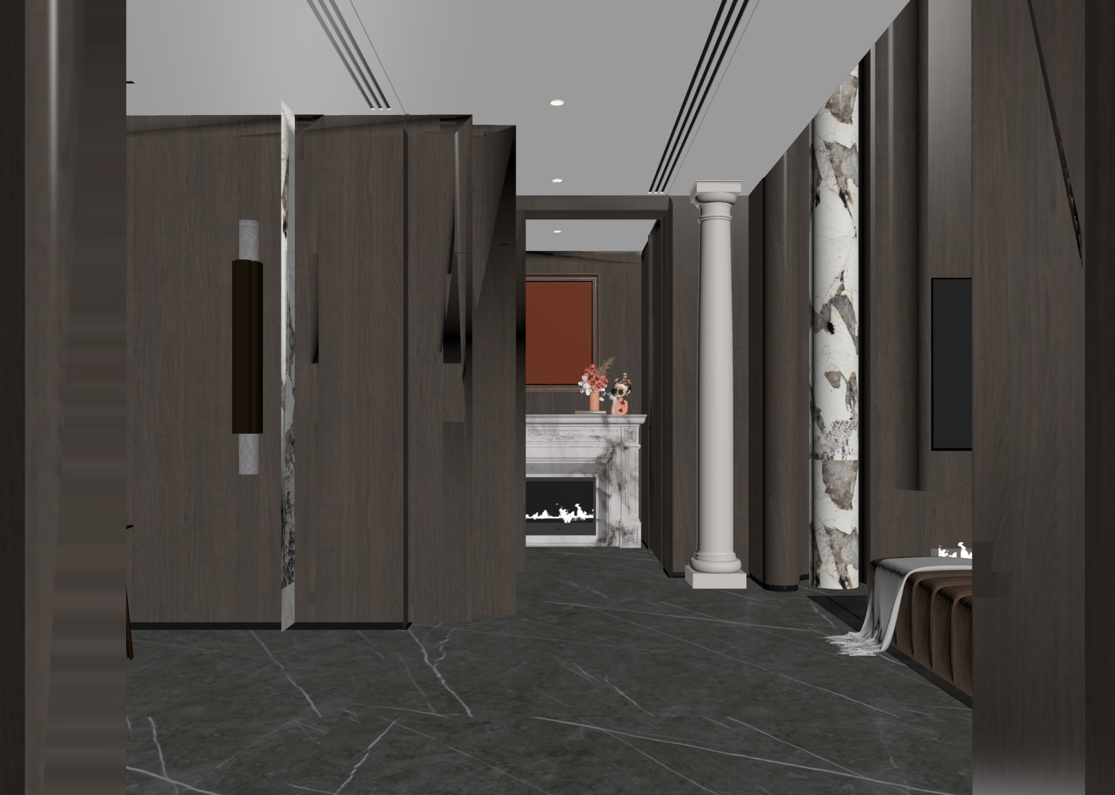现代玄关3D模型下载【ID:1222019222】