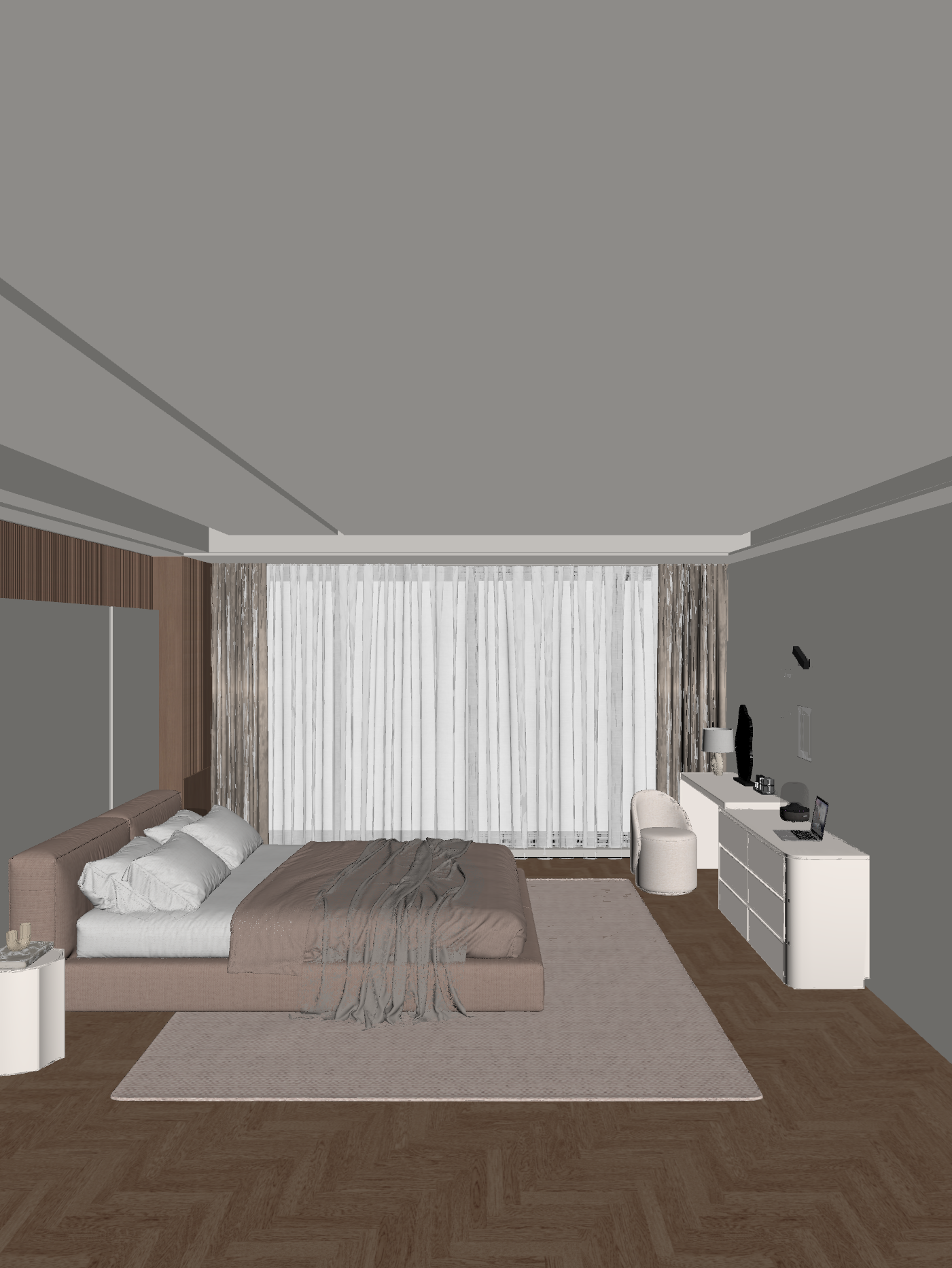 现代家居卧室3D模型下载【ID:1221849999】