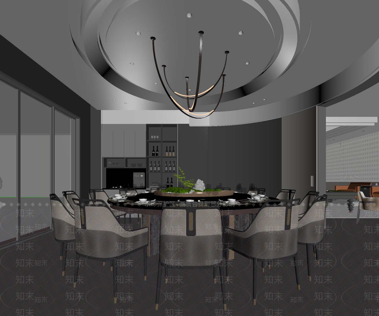 现代包厢3D模型下载【ID:1214677217】
