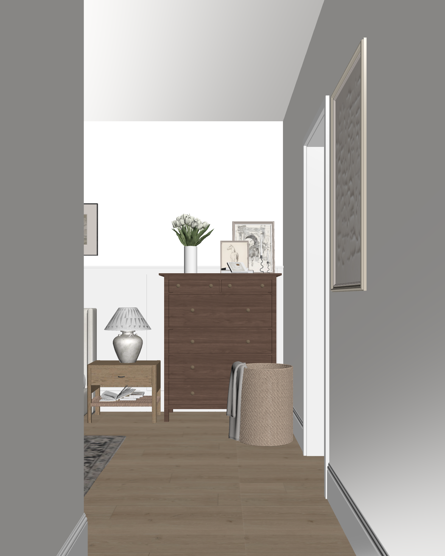 美式家居卧室3D模型下载【ID:1222014626】