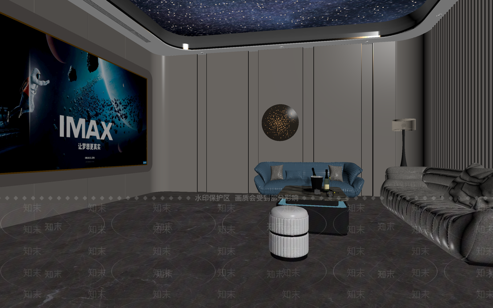 现代影音室3D模型下载【ID:1214413558】