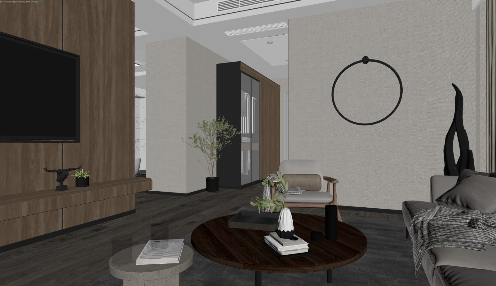 现代家居客厅3D模型下载【ID:1222003917】
