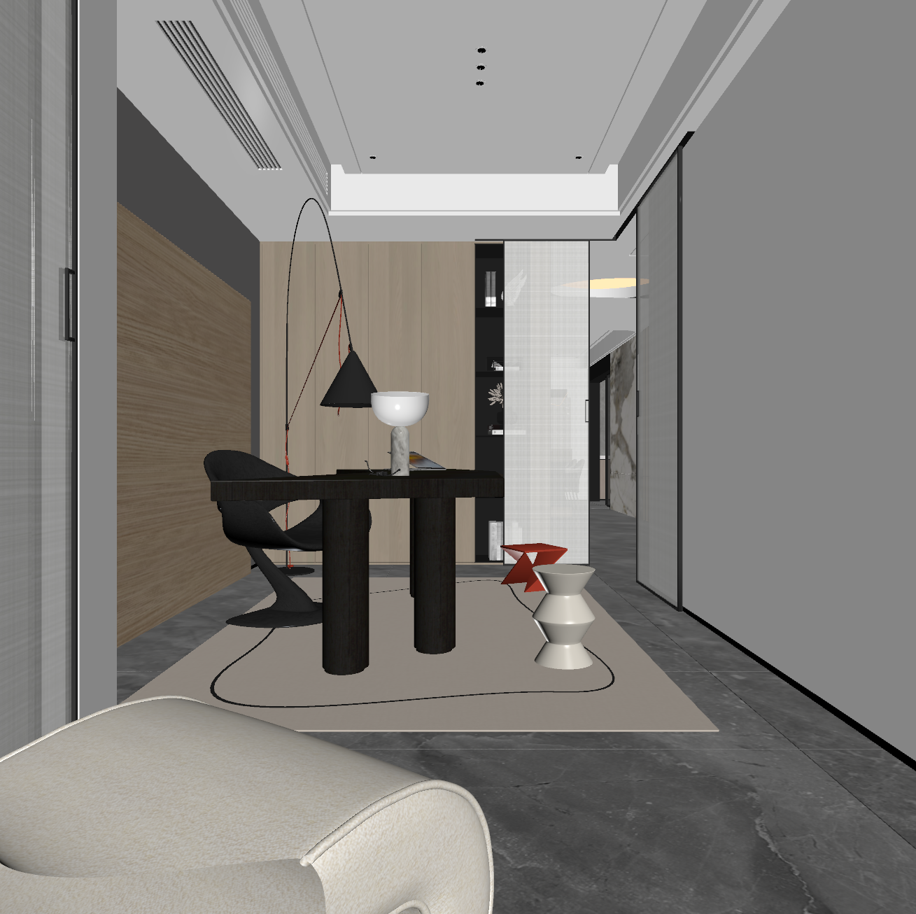 现代书房3D模型下载【ID:1221950173】