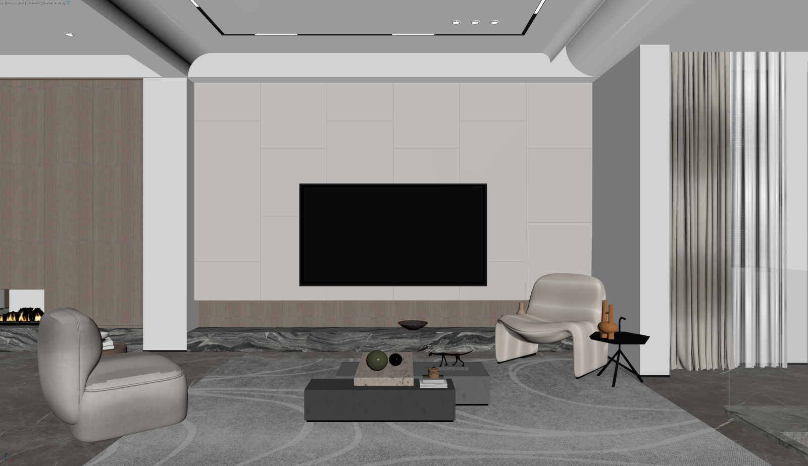 现代家居客厅3D模型下载【ID:1221927699】