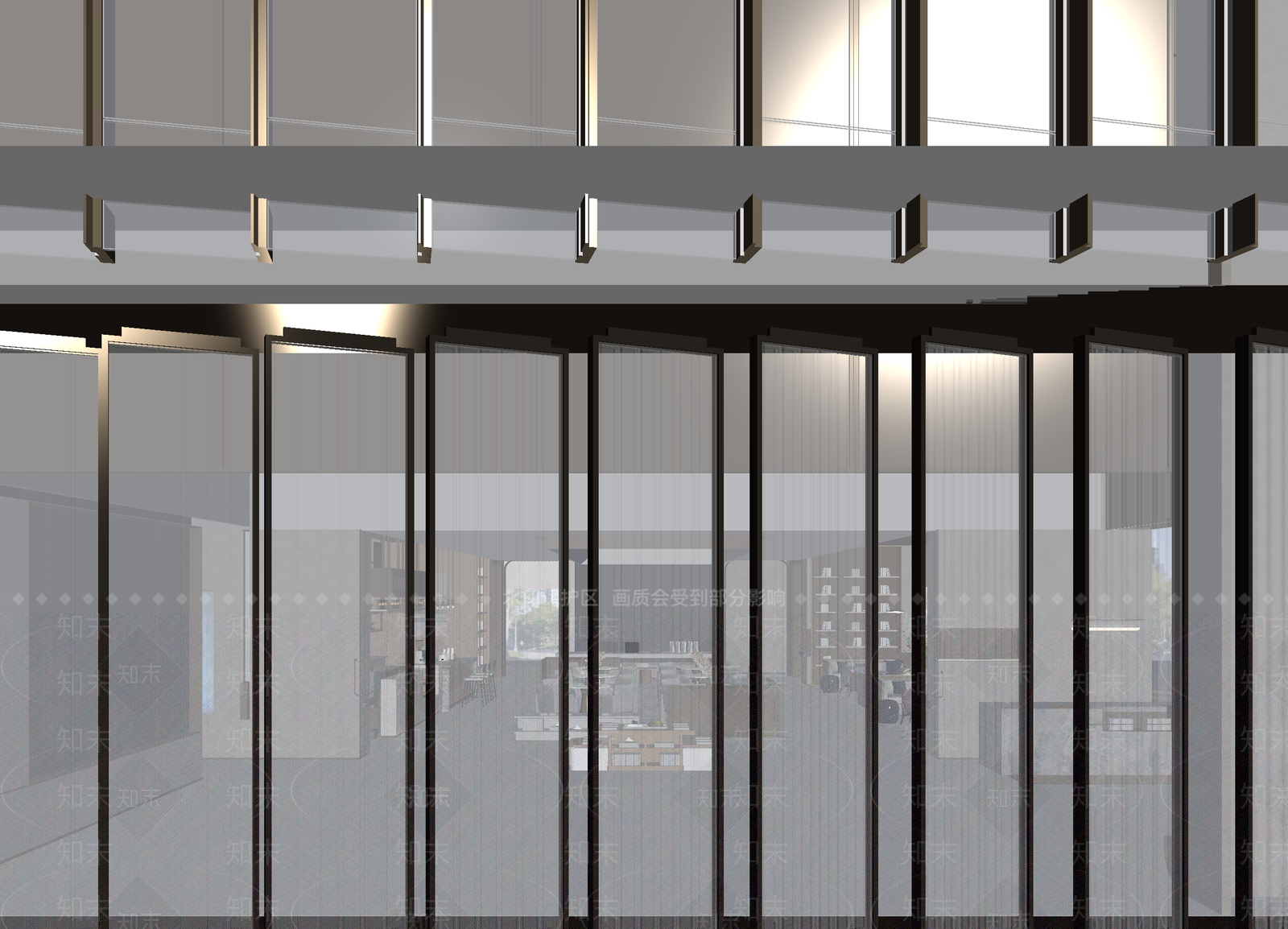 现代办公大厅3D模型下载【ID:1214414904】