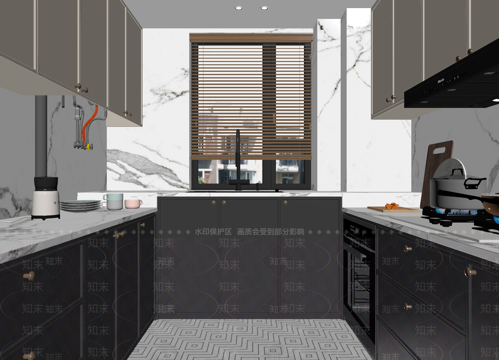 法式封闭式厨房3D模型下载【ID:1215092831】