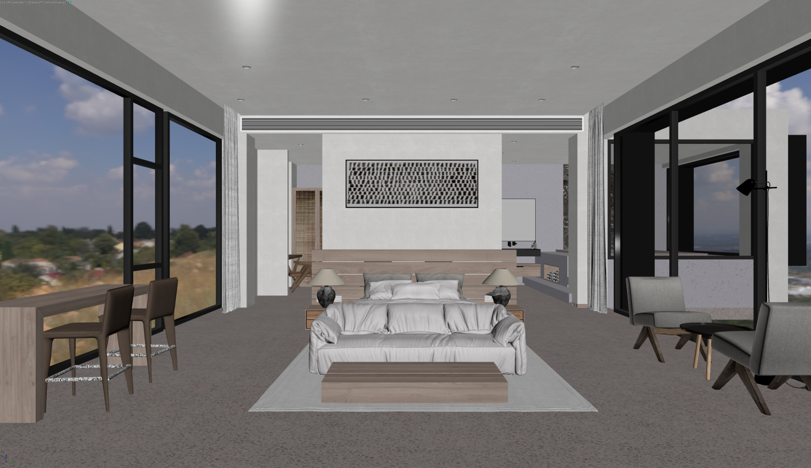 侘寂家居卧室3D模型下载【ID:1221876428】