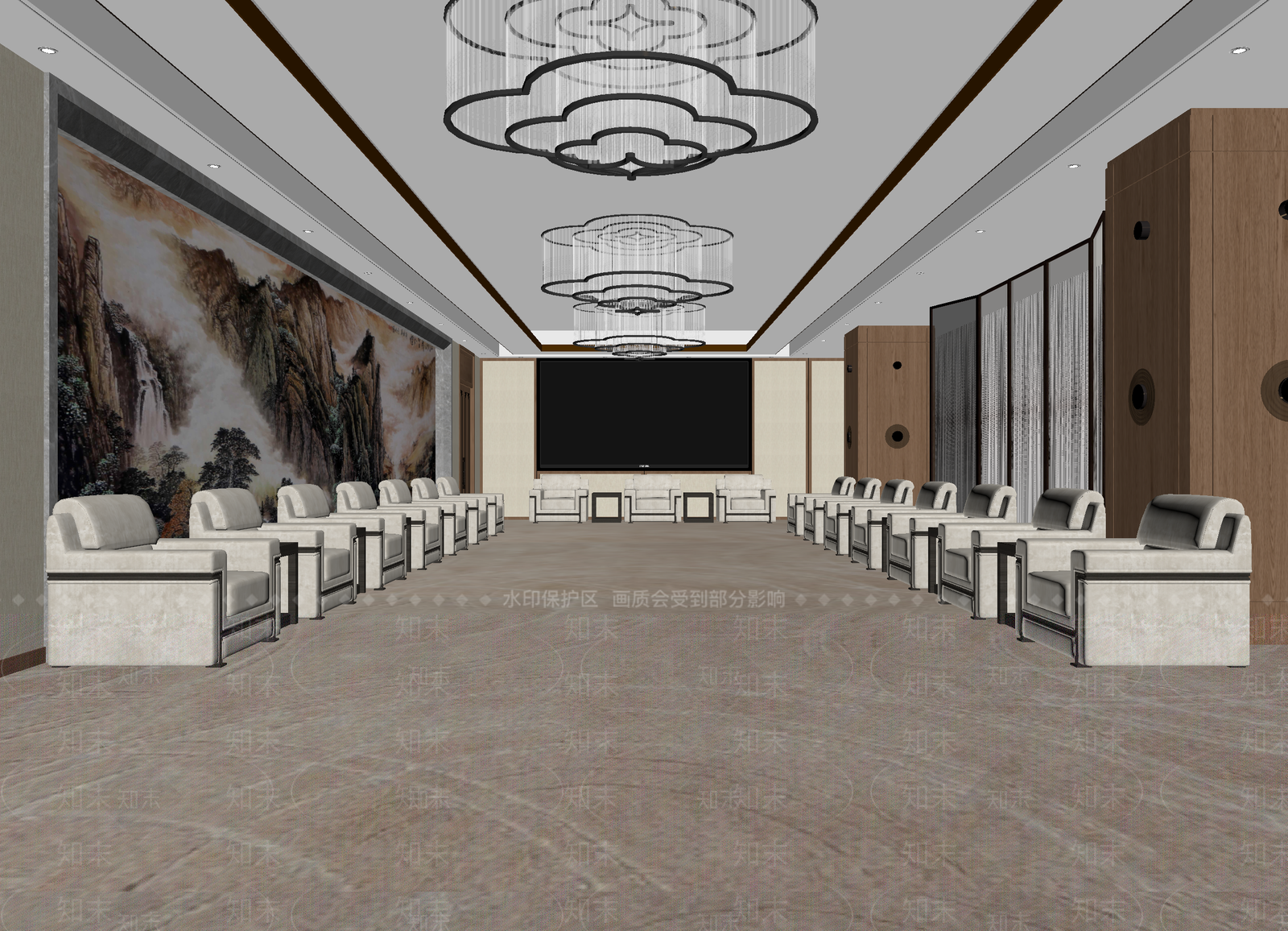 报告厅3D模型下载【ID:1214092798】