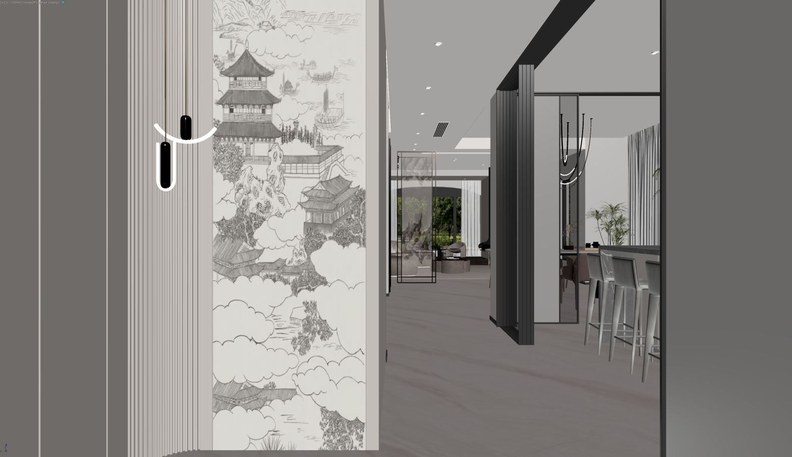 现代客餐厅3D模型下载【ID:1221493968】