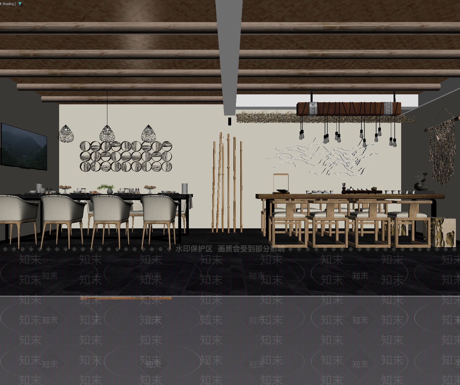 现代茶馆3D模型下载【ID:1213947692】