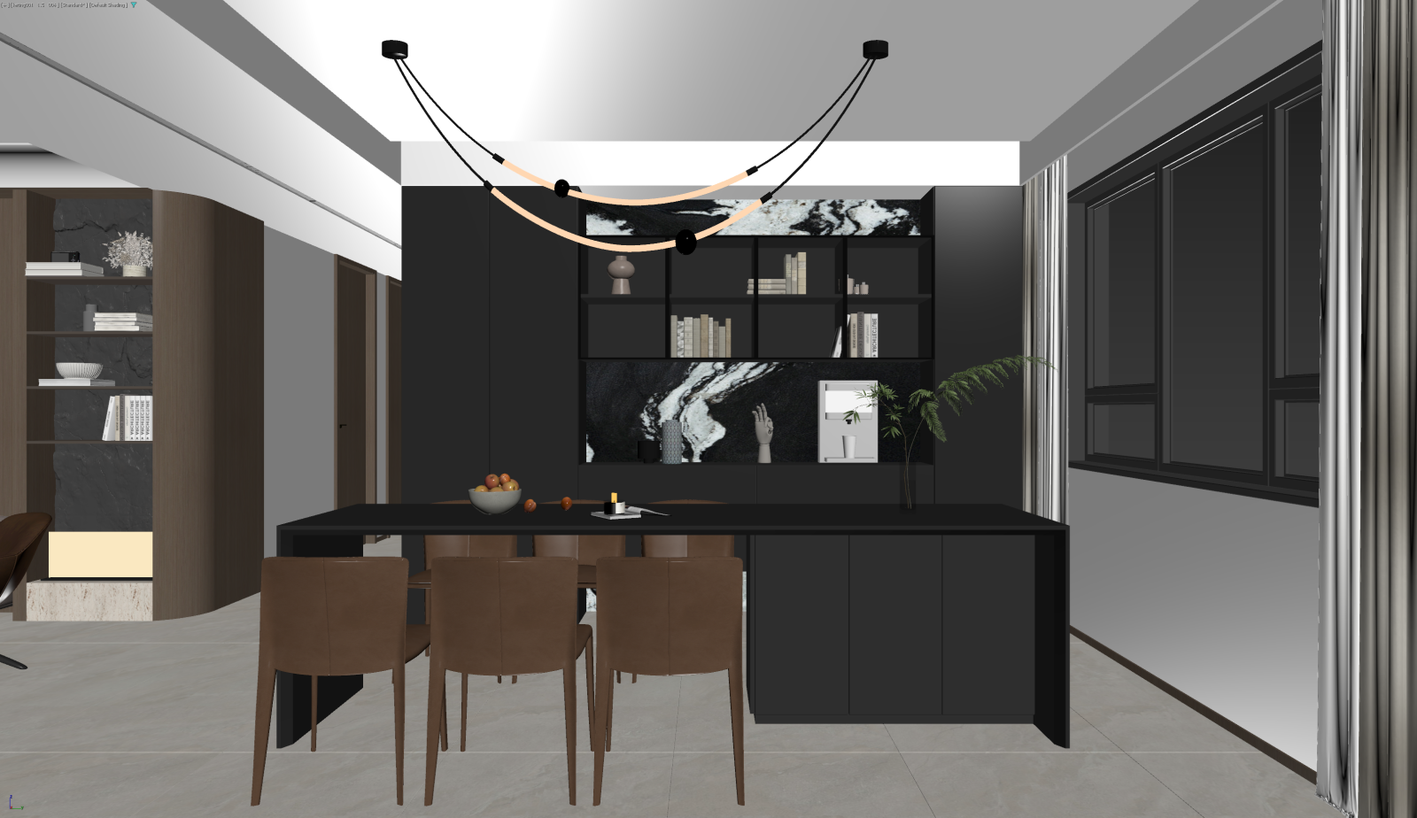 现代家居餐厅3D模型下载【ID:1221824569】