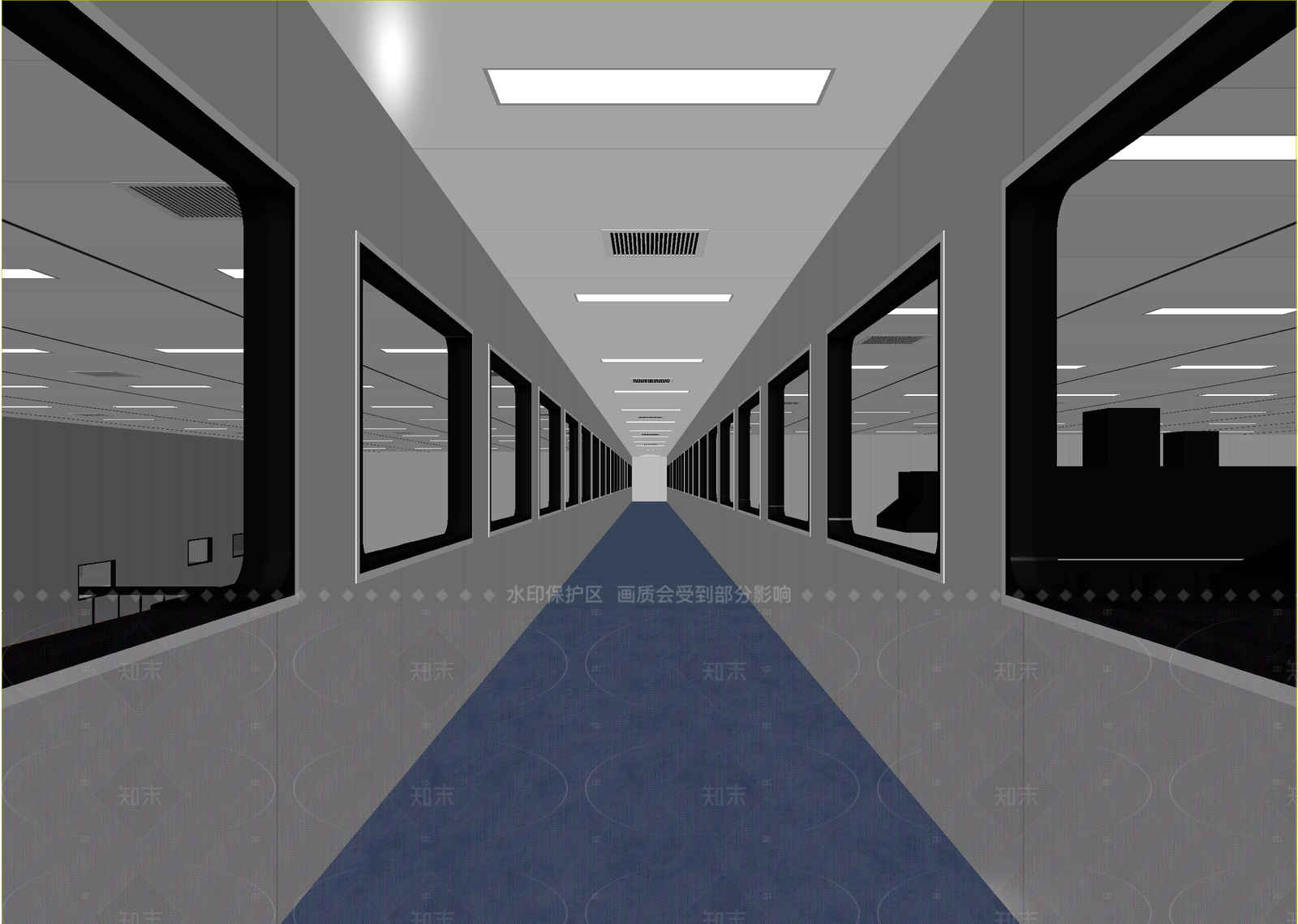 现代走廊3D模型下载【ID:1214643480】