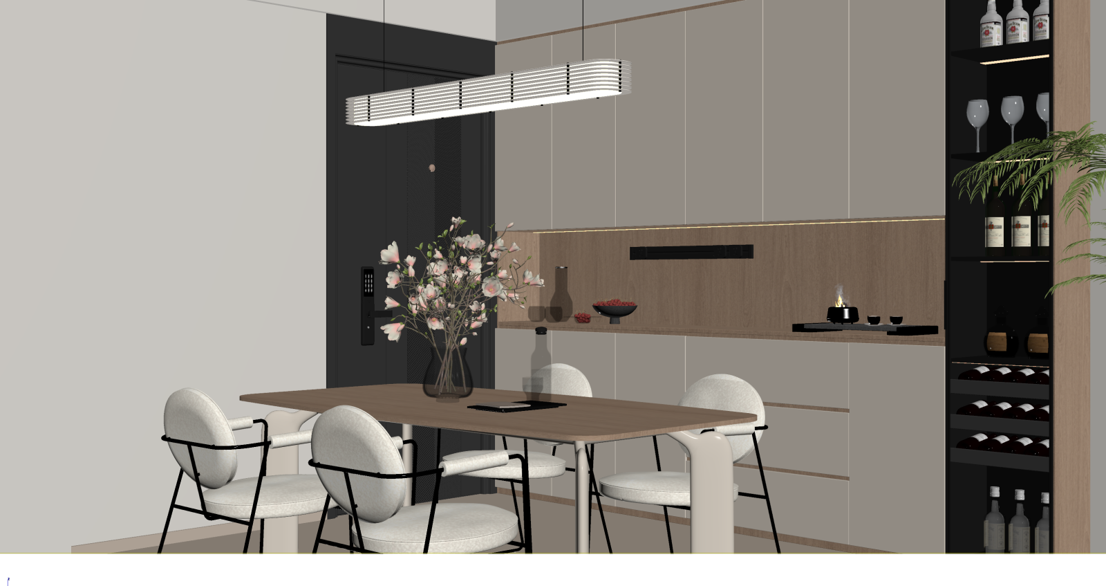 现代家居餐厅3D模型下载【ID:1221926367】