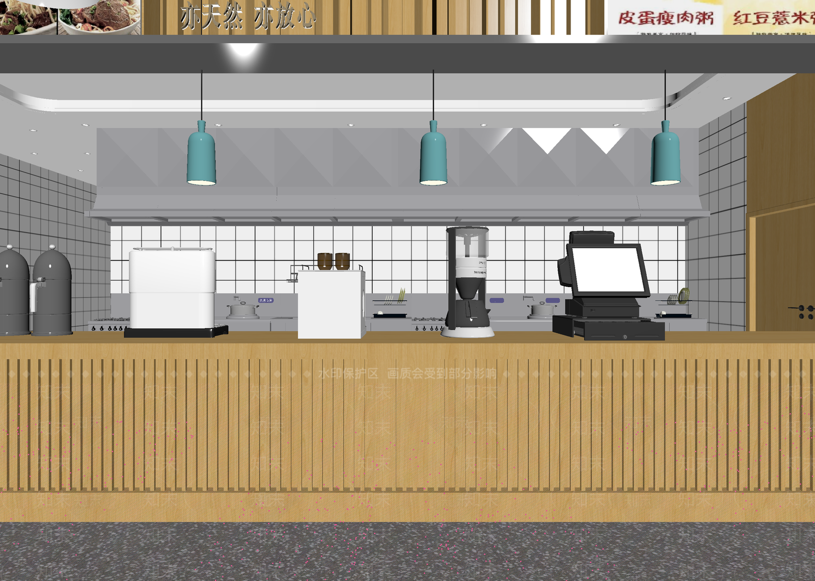 现代奶茶店3D模型下载【ID:1214111803】