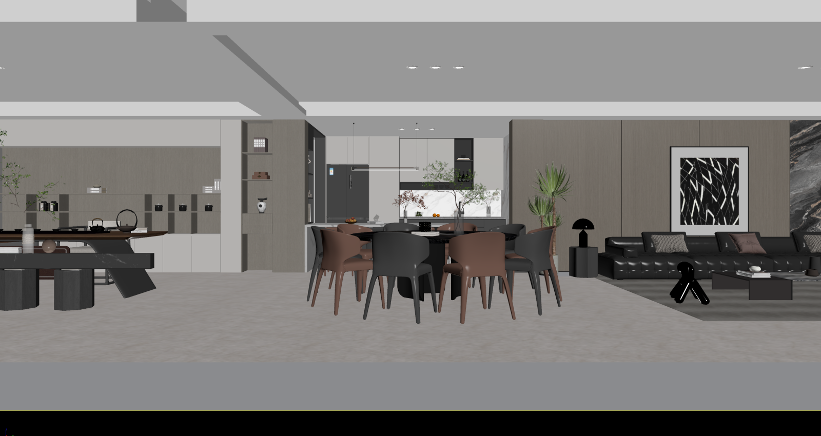 现代客餐厅3D模型下载【ID:1221926884】